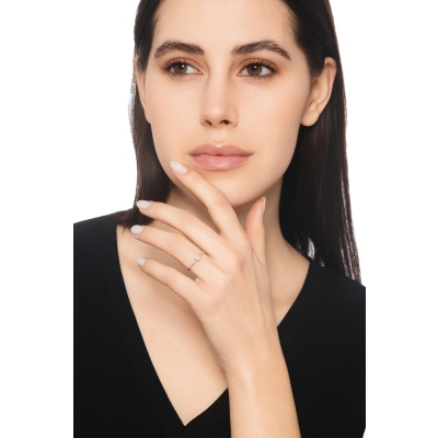 Anillo Solitario Oro Blanco 18K 4 Garras y Diamante