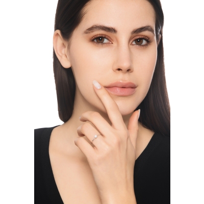 Sortija Solitario Oro 18K con Diamante ct. 0,20