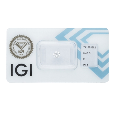 Diamante certificado IGI 0.40 CT E VS1 