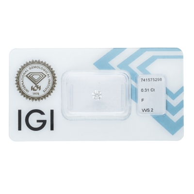 Diamante certificado IGI 0.31 CT F VVS2