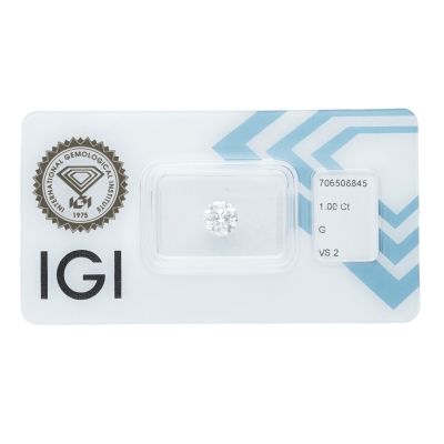Diamante certificado IGI 1.00 CT G VS2