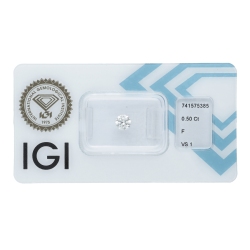 Diamante certificado IGI CT 0.50 CT F VS1 