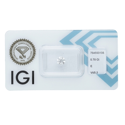 Diamante certificado IGI 0.70 CT E VVS2 