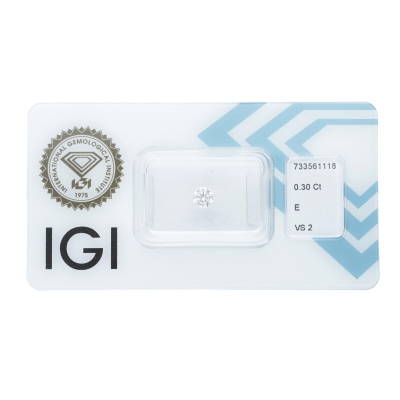 Diamante certificado IGI 0.30 CT E VS2 