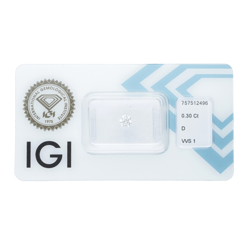 Diamante certificado IGI 0.30 CT D VVS1