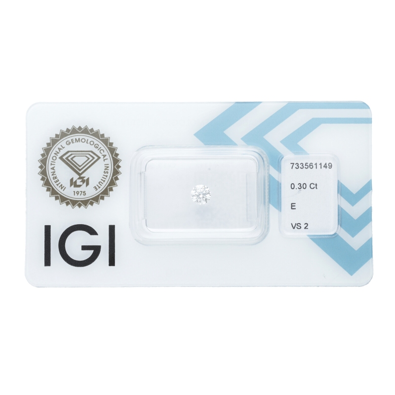 Diamante certificado IGI 0.30CT E VS2 
