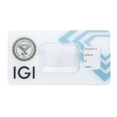 Diamante certificado IGI CT 0.30 E VVS2