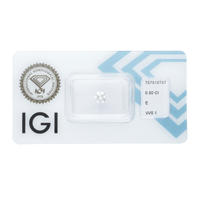 Diamante certificado IGI 0.50 CT E VVS1 
