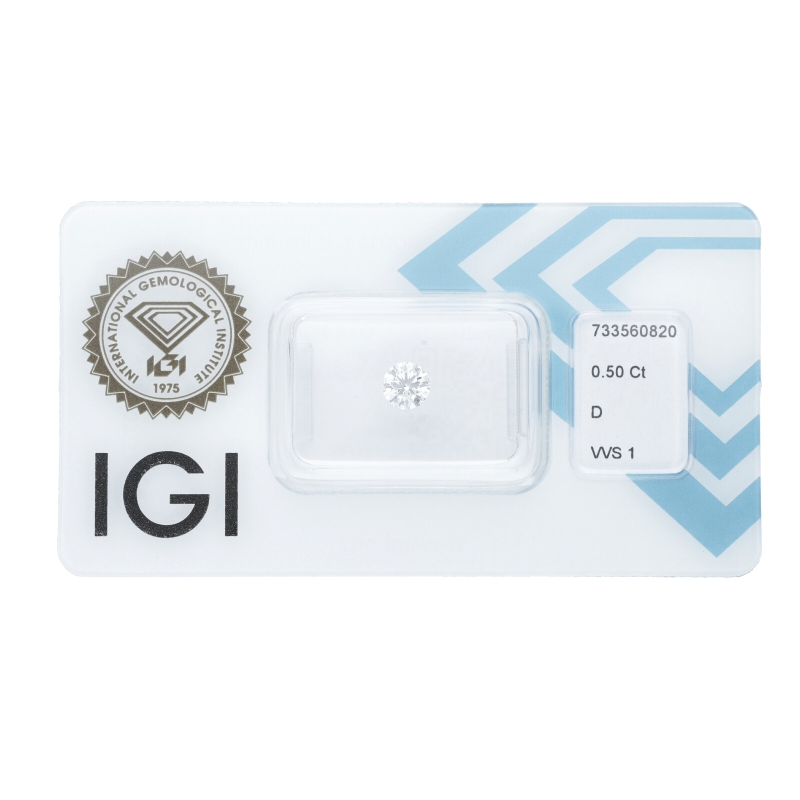 Diamante certificado IGI 0.50 CT D VVS1