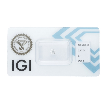 Diamante certificado IGI 0.30CT E VVS1