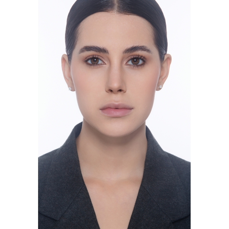 Pendientes Oro Blanco 18k con diamante certificado GIA 1.00 ct 