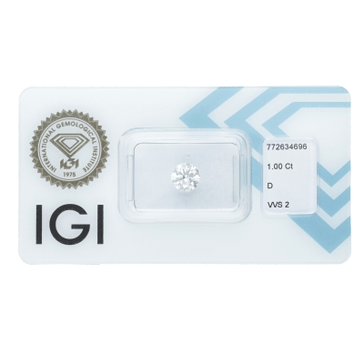 Diamante certificado IGI 1.00 CT D VVS2 