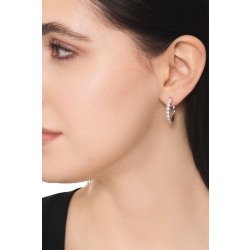 Aros en oro blanco 18k con diamantes 2