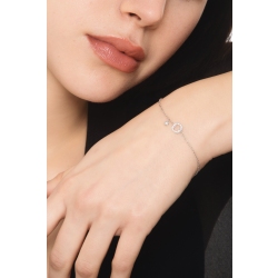 Pulsera con letra O en oro blanco y diamantes 2