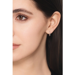 Pendiente suelto en oro blanco 18 quilates con diamantes 2