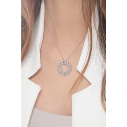 Collar gourmette oro blanco de 18k con diamantes 2