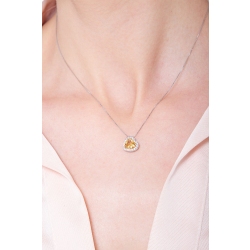 Collar De Corazón De Citrino oro 18k y diamantes 2