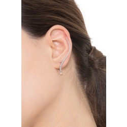 Pendientes colgantes oro blanco 18k diamantes 2