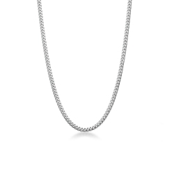 Cadena para hombre en oro blanco con eslabones