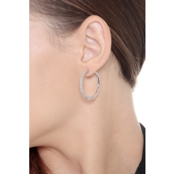 Aros en oro blanco de 18 quilates con diamantes 1,50 ct tot 2