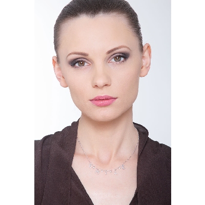 Collar letras SMILE oro blanco y diamantes