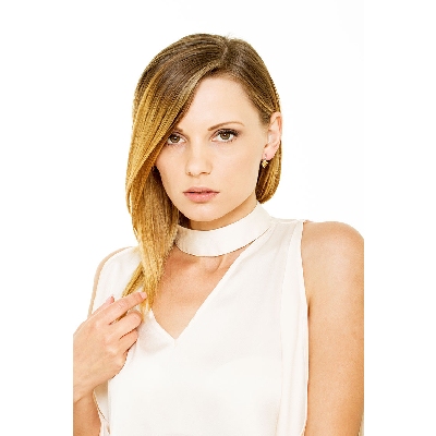 Pendientes de oro blanco de 18k con citrino y diamantes