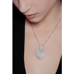 Colgante corazón en diamantes 2.00 quilates en total 2