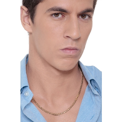 Cadena oro amarillo 18k con eslabones gourmette 