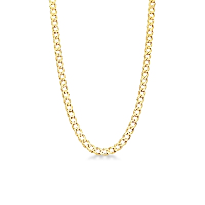 Cadena oro amarillo 18k con eslabones gourmette 