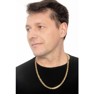 Collar groumette en oro amarillo 18k, 60 cm