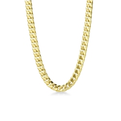 Collar groumette en oro amarillo 18k, 60 cm