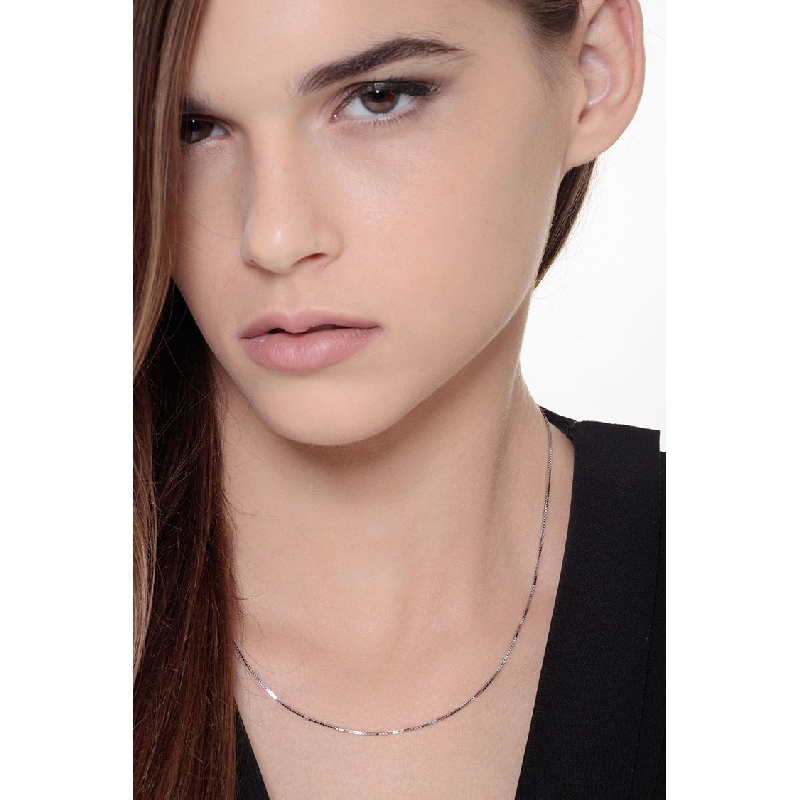 Cadena veneciana de oro blanco de 18 kilates