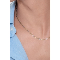 Cadena para hombre en oro amarillo y blanco de 18 kilates cm 50. 2