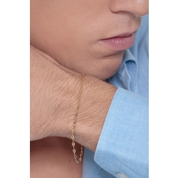 Brazalete Fantasía para hombre en oro amarillo 18k cm 21 2