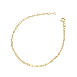 Brazalete Fantasía para hombre en oro amarillo 18k cm 21