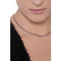 Collar rivière en oro blanco de 18 quilates con rubíes 2