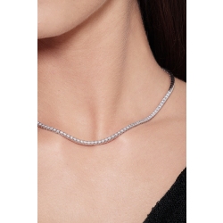 Collar Mujer tenis en oro blanco 18 quilates con diamantes 2
