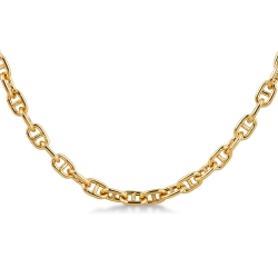 Collar con eslabones traversino en Oro Amarillo 18k de 49 cm 2