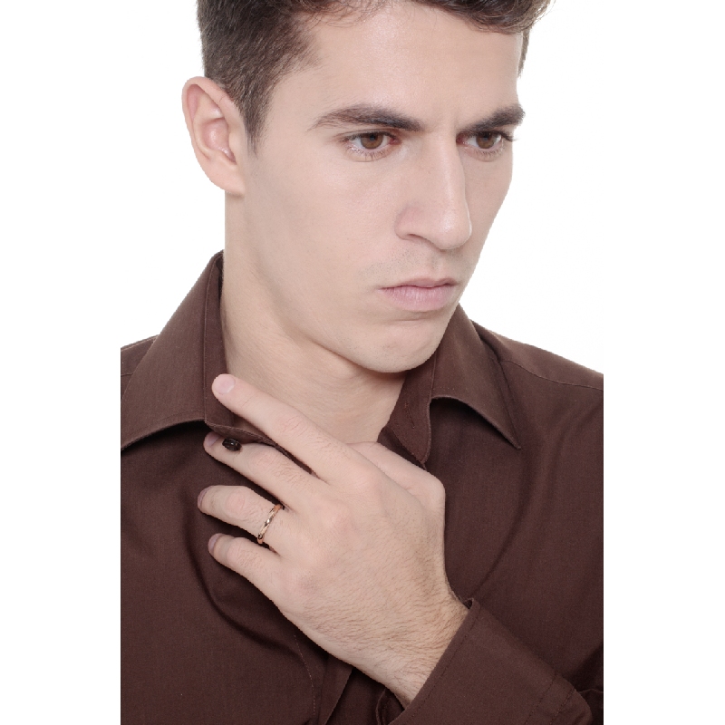 Alianza Modelo Cómoda en oro rosa 18 quilates 3 mm