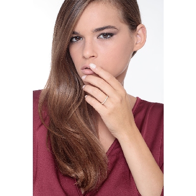 Anillo diamantes con garras en oro amarillo 18k