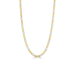 Collar hombre en oro amarillo y blanco