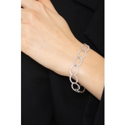 Pulsera de eslabones en oro blanco 18K con diamantes 2