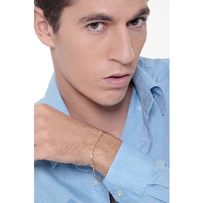 Pulsera para hombre en oro amarillo de 18 quilates