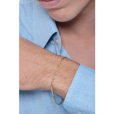 Pulsera para hombre en oro amarillo de 18 quilates