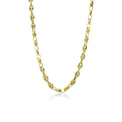 Cadena de ancla en oro amarillo de 18k 50 cm