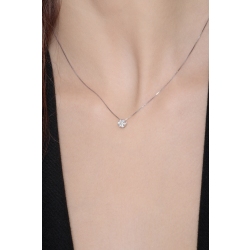 Collar punto de luz en oro blanco 18k con diamantes 2