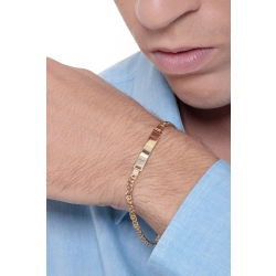 Pulsera con placa de oro amarillo de 18 quilates 2
