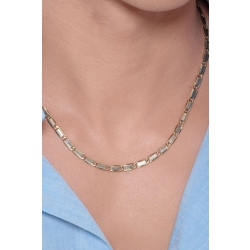 Cadena para hombre en oro blanco eslabones groumette 2