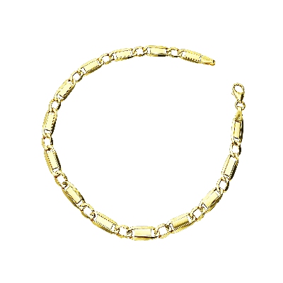 Pulsera de oro amarillo 18 quilates, 21 cm