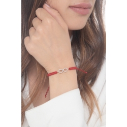 Pulsera con símbolo infinito en oro blanco 18k y diamantes 2